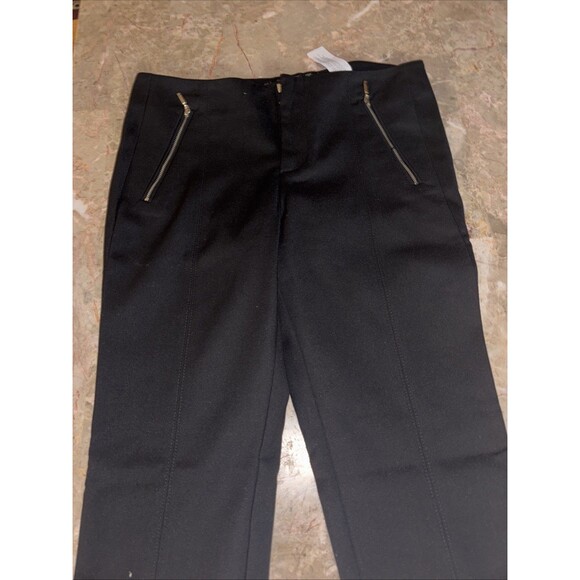 Zara Basic Collection Women’s Dress Pants Small Black Zipper Pockets - Picture 2 of 6